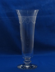 #4191 Footed Vase, Crystal, 674 Adams Cut, 1921-1924